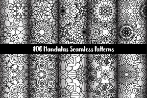 100 Mandalas Seamless Patterns