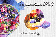 Magic watercolor design, an Illustration by Steshnikova (Thumbnail 2 of 6)