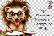 Cute Ferret with Books PNG Bundle, a Graphic by Clipart Bloom (Thumbnail 12 of 12)