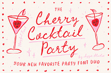 Cherry Cocktail Party Messy Font Duo