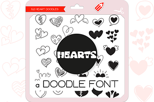 Heart Doodles - Dingbats Font