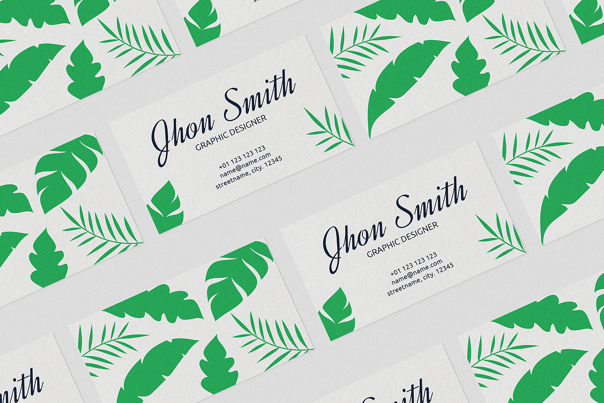 Tropical business card V1, a Business Card Template by EN86-21 (Photo 3 of 3)