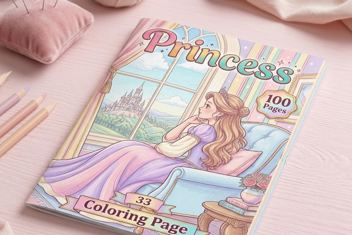 Magical Princess Coloring Book Vol33, a Person Illustration by ikarifq shop (Photo 2 of 7)