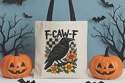 Crow Raven PNG, F-CAW-F Design, an Illustration by Libby Wishes (Thumbnail 5 of 5)