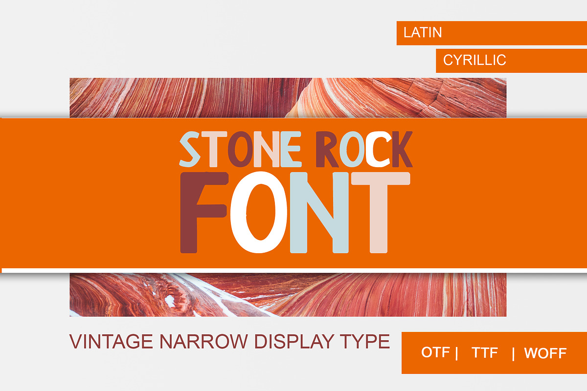 SALE! Stone Rock font - Display font, a Font by Fli Store (Photo 1 of 11)