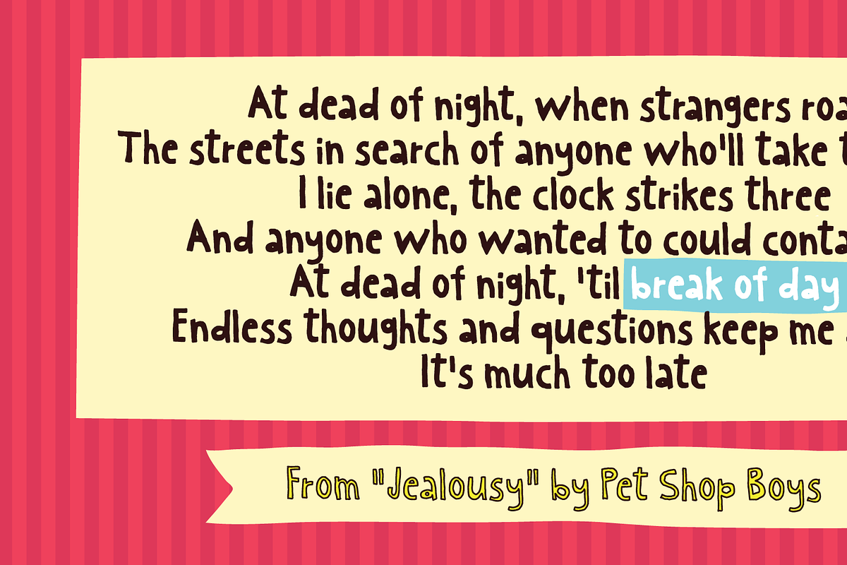 Break of day, a Font by pizzadudedotdk (Photo 4 of 8)