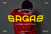 SAGAS - Serif Display Font, a Serif Font by Boril Std (Thumbnail 1 of 14)