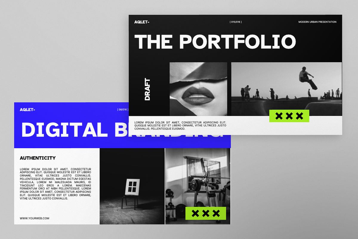 AQLET Urban Powerpoint Template, a Presentation Template by Portocraft (Photo 2 of 7)