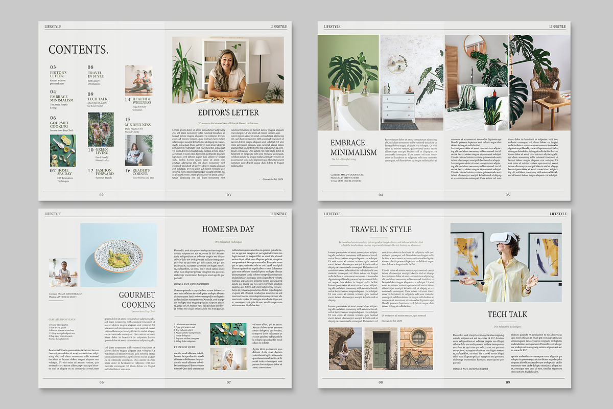 Lifestyle Magazine Template, a Magazine Template by BrandPacks (Photo 3 of 6)