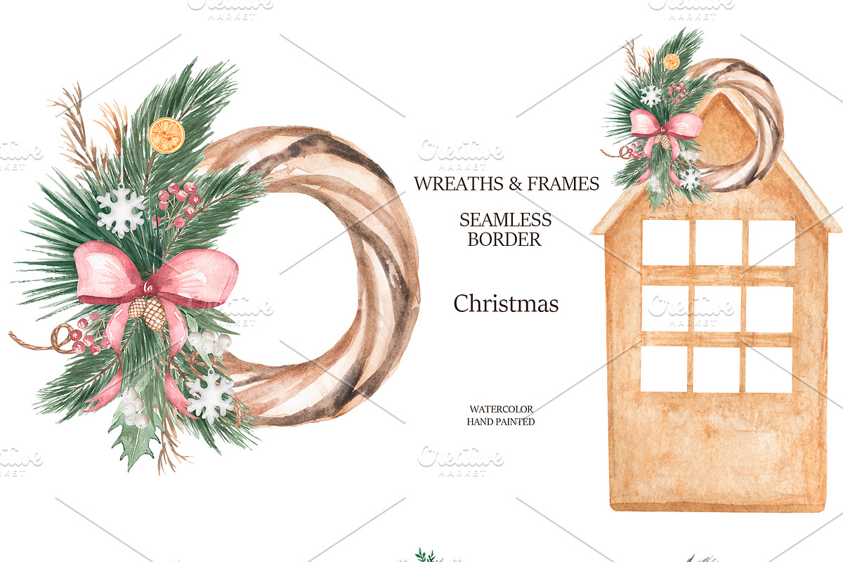 Watercolor Christmas Holidays, a Seasonal Illustration by MayaNavits (Photo 9 of 16)