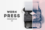 Worn Press Photoshop Effects Kit, a Layer Style Add-On by pixelbuddha.net (Thumbnail 1 of 7)
