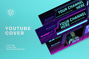 Synthwave Gamers Youtube Cover, a Social Media Template by graphicook (Thumbnail 1 of 3)