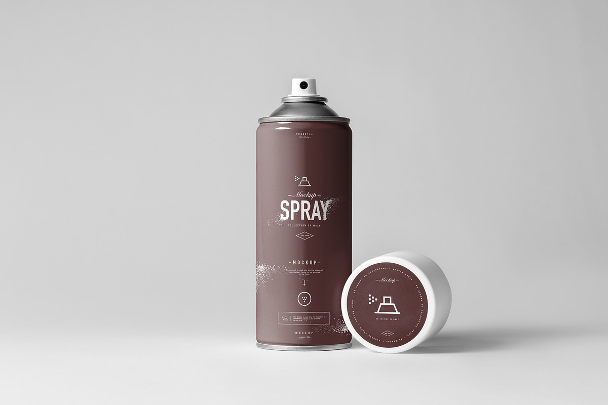 Spray Can Mock-up, a Cups & Container Mockup by Yogurt86 (Photo 3 of 9)
