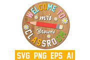 Classroom Welcome Door Sign Svg PNG, an Object Graphic by EllaMaiyaali (Thumbnail 1 of 5)