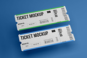 Tickets Mockup Set - 17 styles, a Print Template by Deeplab (Thumbnail 9 of 20)