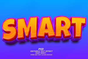 PSD Smart 3d Editable Text Effect