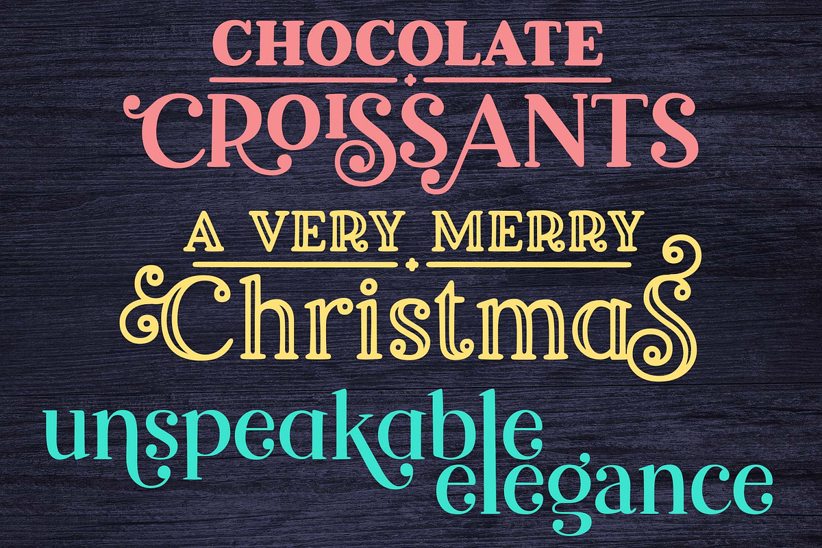 Breakfast Pastry: a decorative font! preview 2