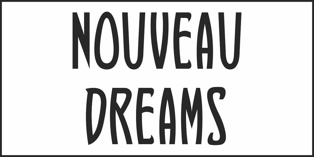 Nouveau Dreams JNL, a Font by Jeff Levine Fonts (Photo 2 of 5)
