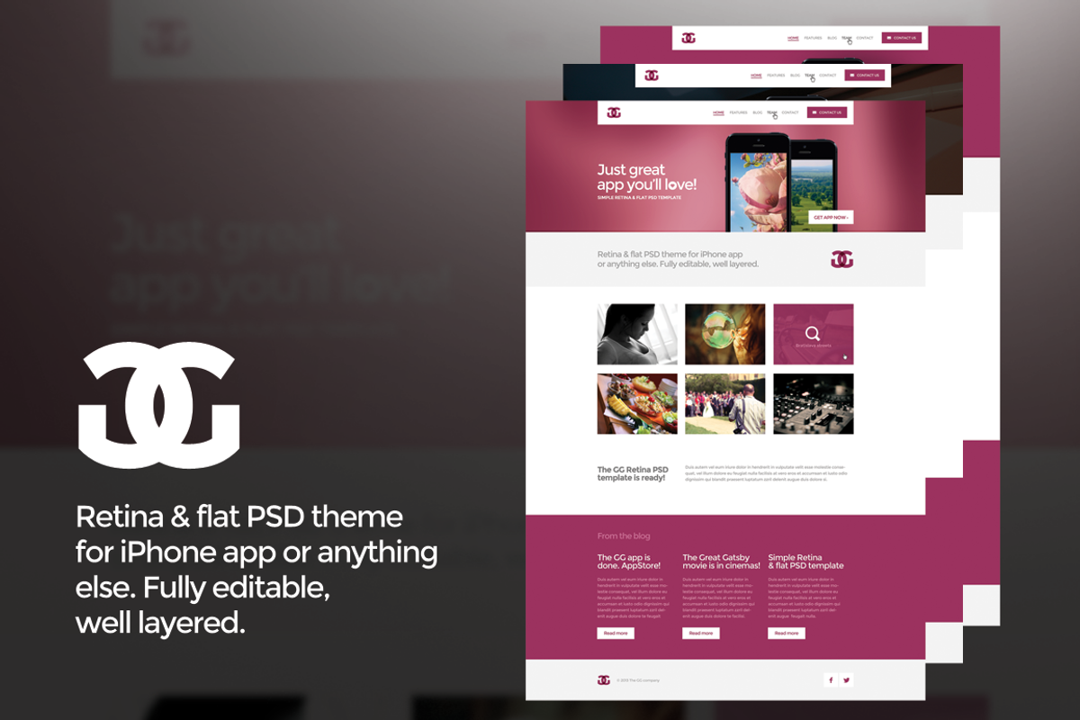 3in1! The GG — Retina Template, an App Template by Viktor Hanacek (Photo 4 of 4)
