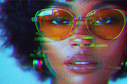 RGB Pixel Glitch Photo Effect, a Brushes & More by studiogstock (Thumbnail 1 of 2)