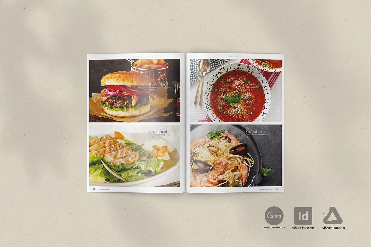Cook- and Recipebook / Canva + Indd, a Brochure Template by Imagination Area (Photo 8 of 23)