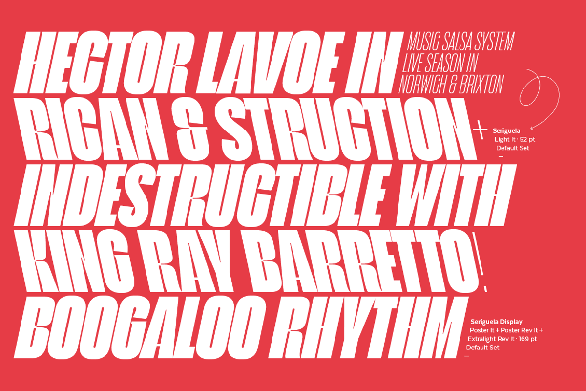 Seriguela - Family 50% off, a Sans Serif Font by Latinotype (Photo 2 of 15)