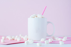 Mug Mockup with Pink Background