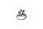 Restaurant 16 Thin Line Icons Set, an Outline Icon by Alex Blogoodf (Thumbnail 3 of 5)