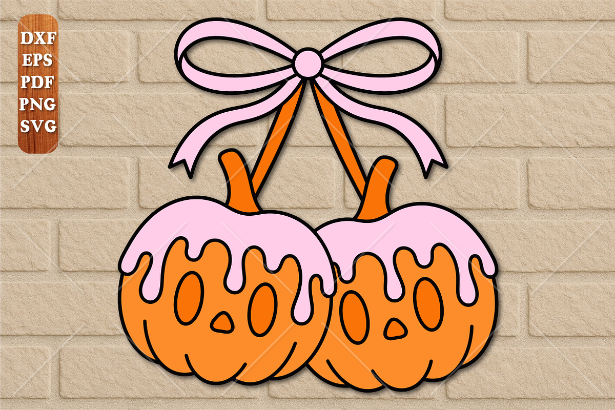 Halloween Pumpkin Bow Laser Cut SVG, an Object Graphic by Canvas Craft (Photo 1 of 3)