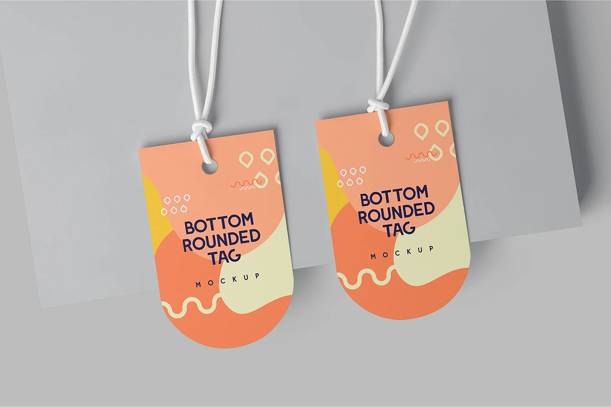 Side Oval Shape Tag Mockups, an Advertising Mockup by megostudi0 (Photo 5 of 7)