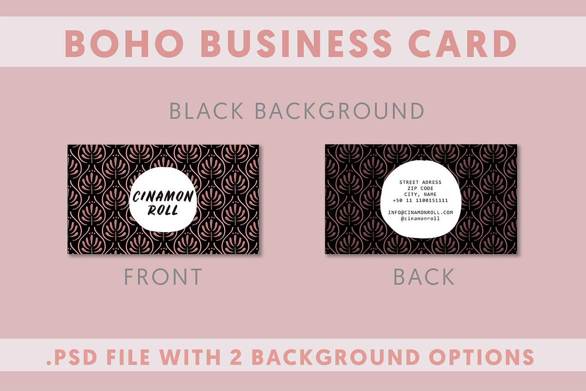 SALE! 2 Boho Business Card Template, a Business Card Template by Anis Illustration (Photo 3 of 3)