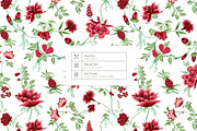 Bordeaux Garden Vintage Floral Print, a Pattern Graphic by Pink Linen (Thumbnail 2 of 13)