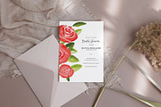 Rose Floral Bridal Shower Invitation, a Stationery Template by Beyond Muse (Thumbnail 3 of 3)