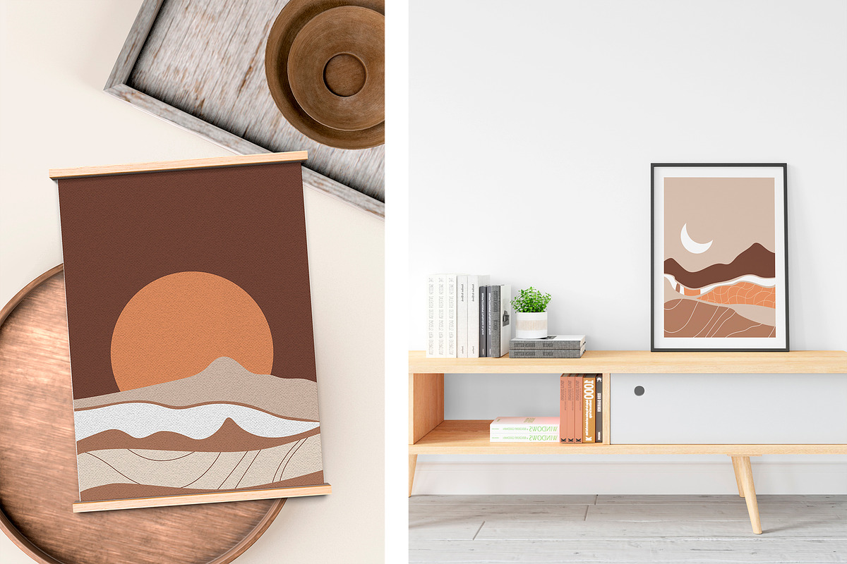 Boho Abstract Landscapes, a Decorative Illustration by Pretty Meerkat (Photo 4 of 8)