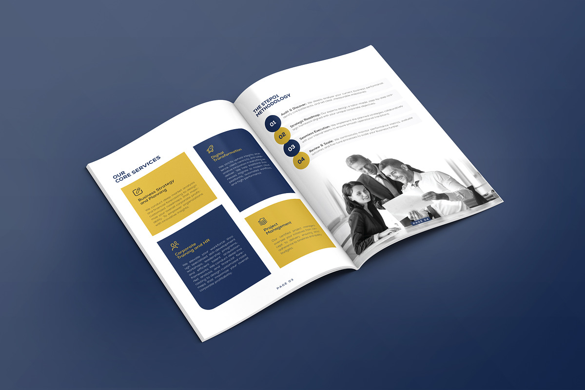Business Consulting Company Profile, a Brochure Template by VectStock (Photo 3 of 5)