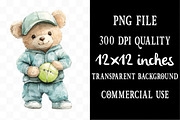 Teddy Bear Sports Clipart, an Illustration by Designking (Thumbnail 4 of 5)