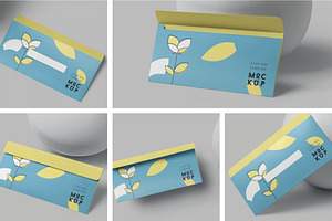 Cash Size Envelope Mockups, a Packaging Mockup by megostudi0
