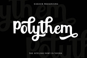 Polythem Bold Classy, a Script Font by Haksen (Thumbnail 1 of 7)