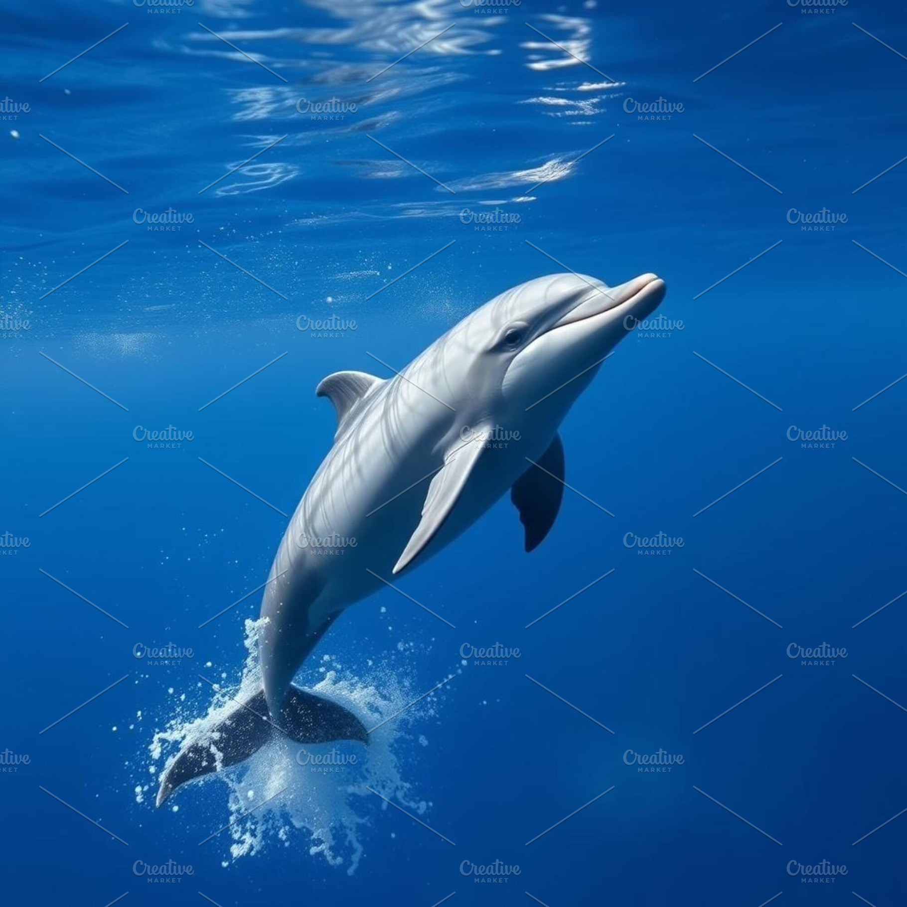 dolphin in sea stock image, an Animal Photo by ComfortQ