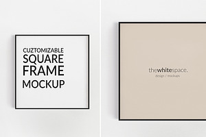 Black Square Frame Mockup