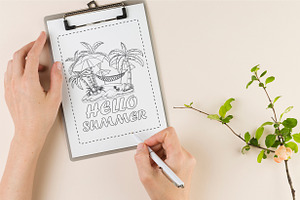 215 Vector Summer Coloring Pages