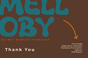 Melloby - Quirky Display Typeface, a Sans Serif Font by Mockmenot (Thumbnail 7 of 7)