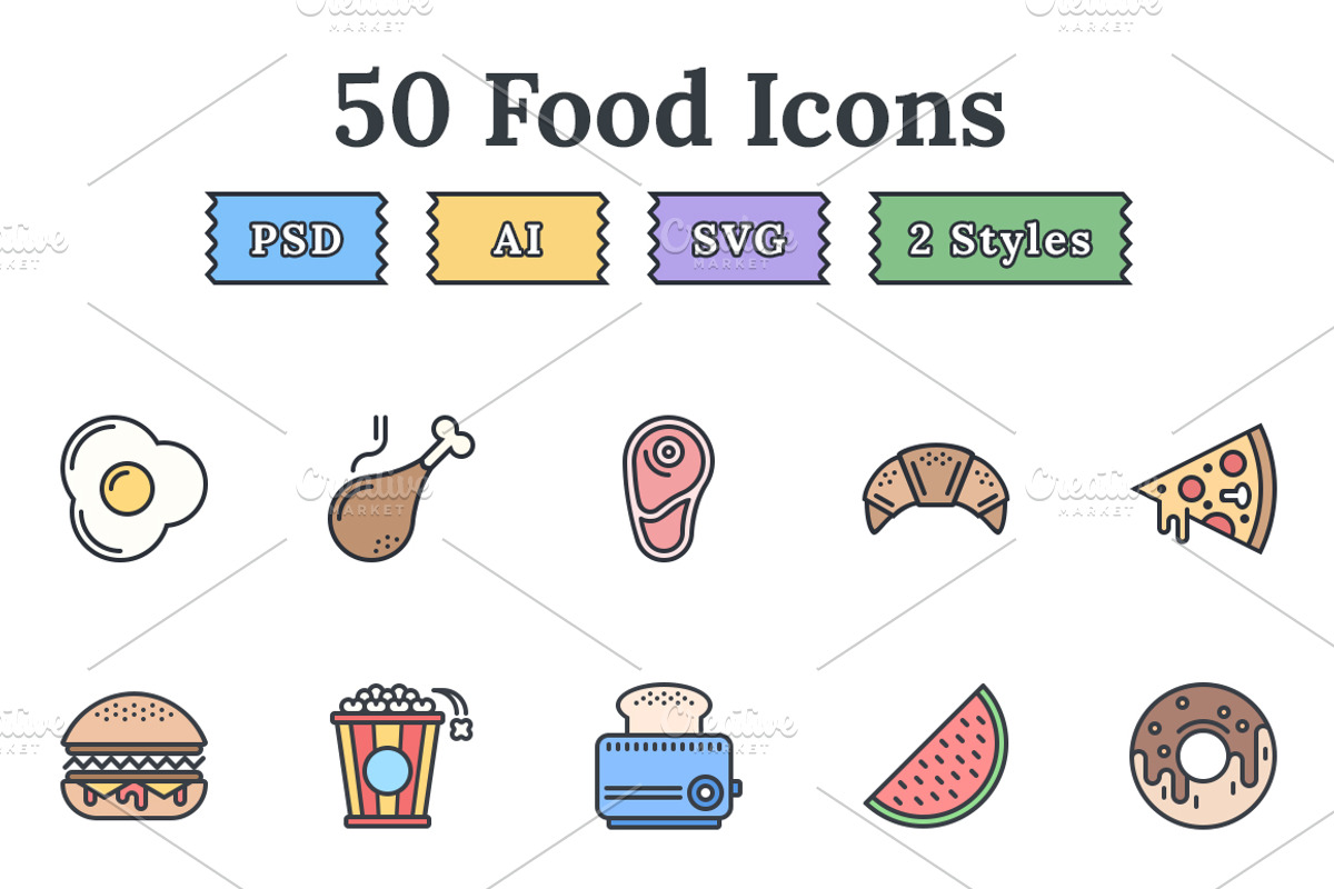 Food & Drinks – Epic landing icons, an Icon by EpicShop (Photo 1 of 3)