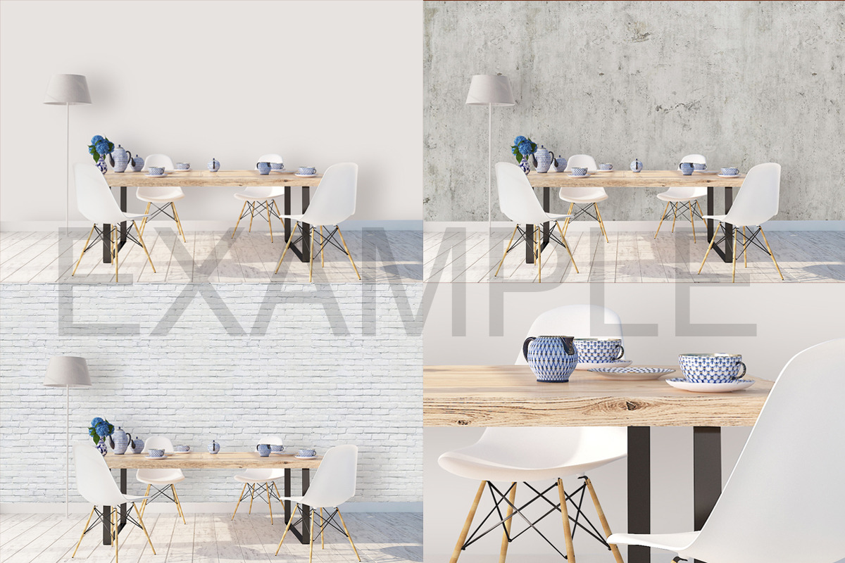 MOCK UPS BUNDLE, 10 INTERIOR PSD, a Print Template by HisariDS Mockup Design (Photo 5 of 11)