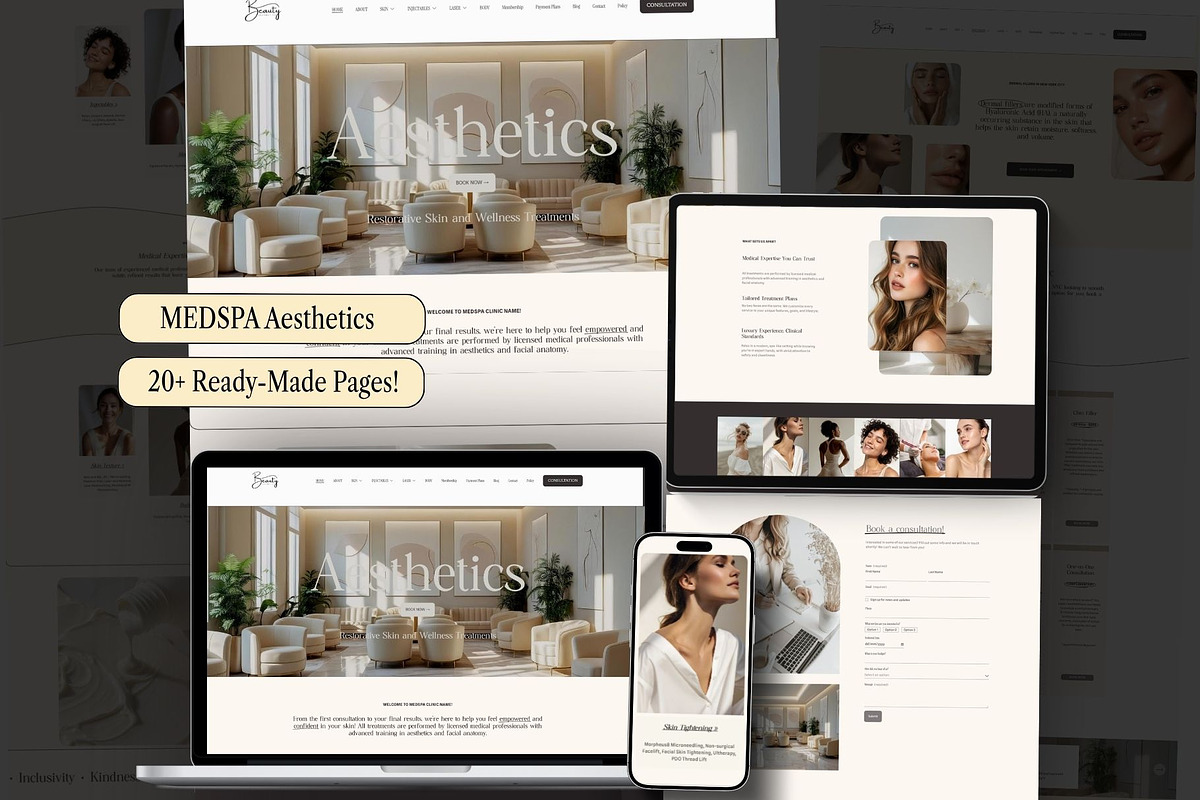 Medspa Aesthetician Website Design, a Squarespace Template by HAYAG Creatives (Photo 1 of 9)