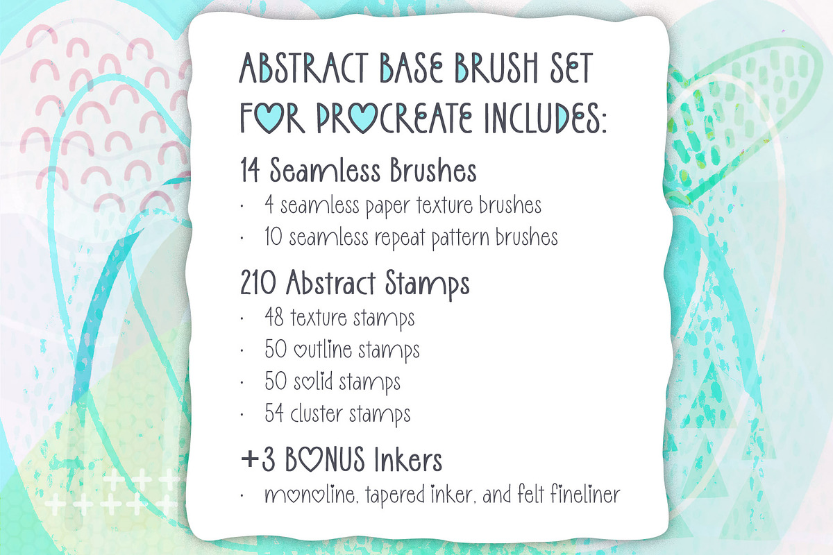 Abstract Base Procreate Brush Set, a Brush Add-On by cugypress (Photo 2 of 10)