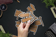 Set of wooden street signs design, a Graphic by Allmostudio (Thumbnail 3 of 4)