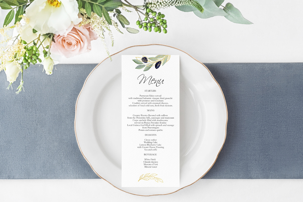 Greenery Wedding Invitation Suite, an Invitation Template by SunRayArtDesigns (Photo 7 of 14)