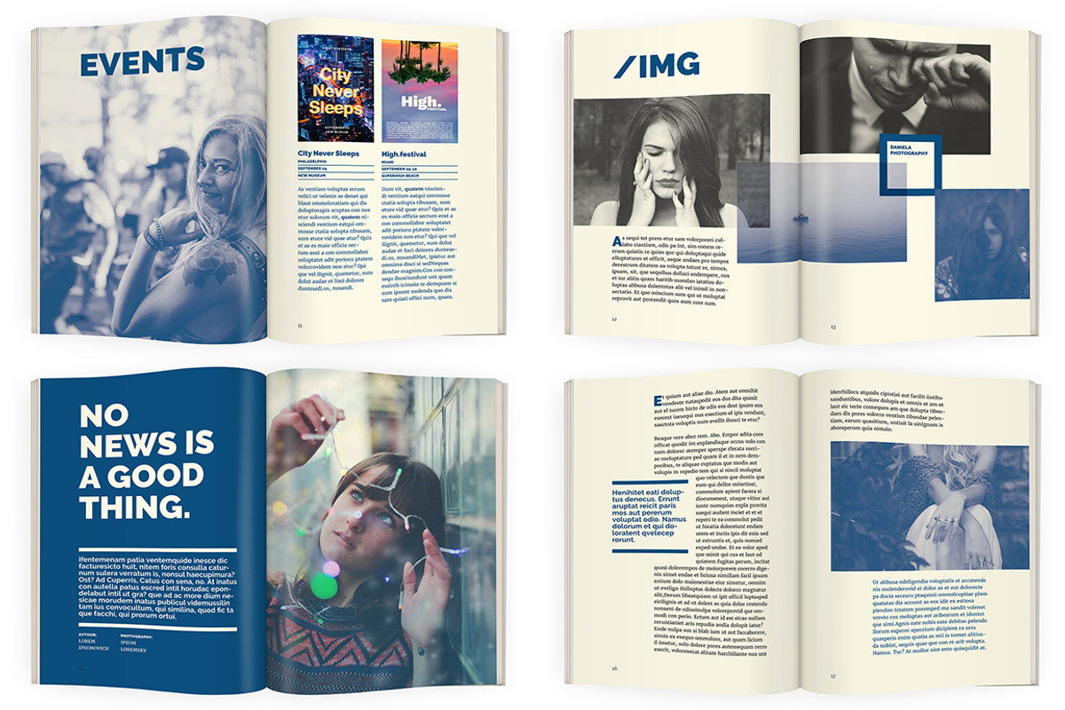 BlueFox - A5 mini magazine template, a Magazine Template by IndieStock (Photo 3 of 8)