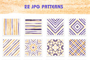 Watercolor seamless patterns, a Pattern Graphic by Wild Rose (Thumbnail 2 of 9)